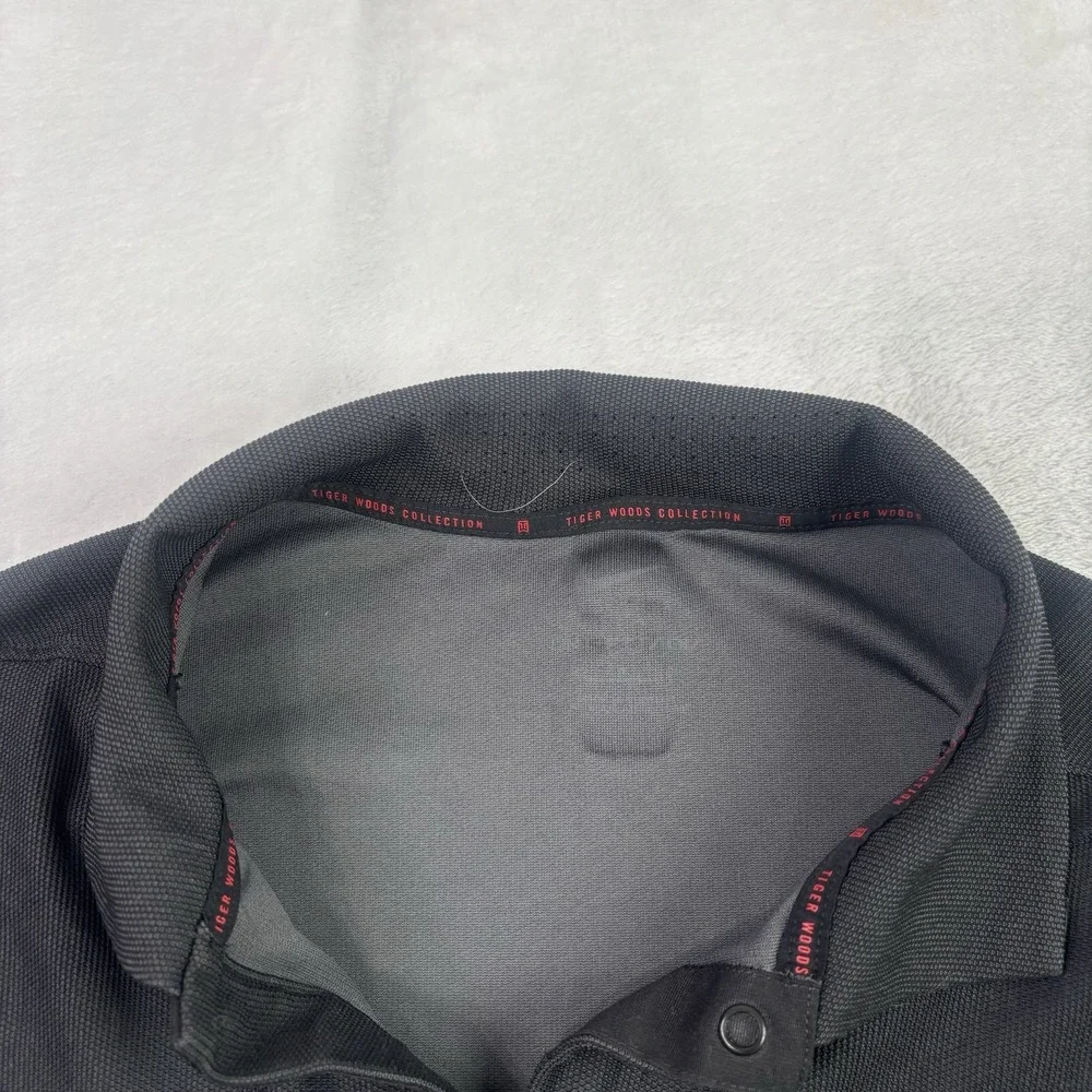 Nike Tiger Woods Collection Black Short Sleeve Collared Polo Golf Shirt Men's S